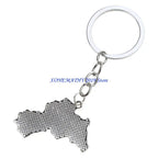 Kurdistan Map Flag Pendant Necklace, Keychain