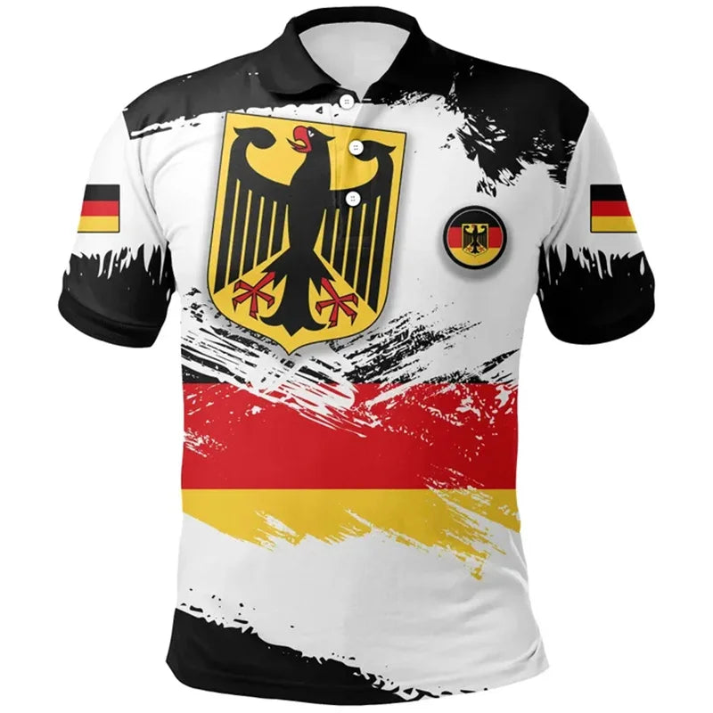 Print Germany Flag Polo Shirt