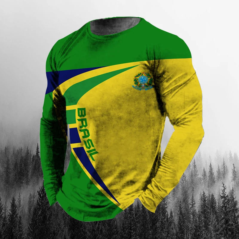 Brazil Flag 3D Print Tee