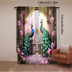 Retro Peacock Curtains