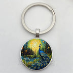 Beautiful Colorful Peacock Keychain