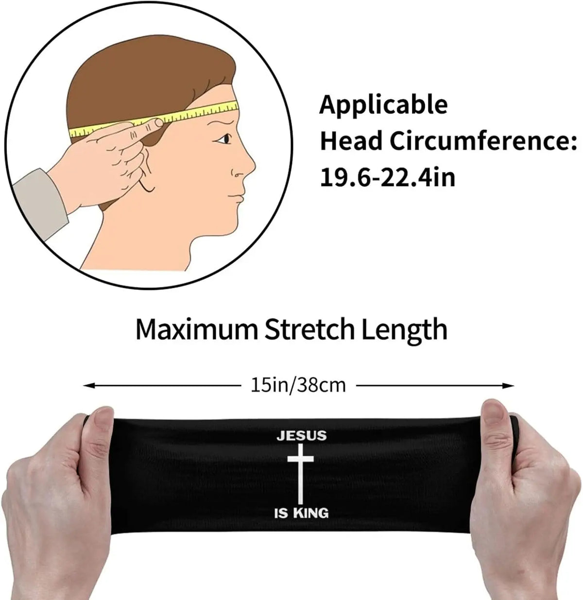 Jesus is King Cross Sport Headbands