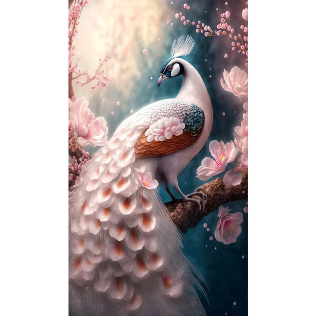 Color Peacock Scenery Diamond Painting Kit