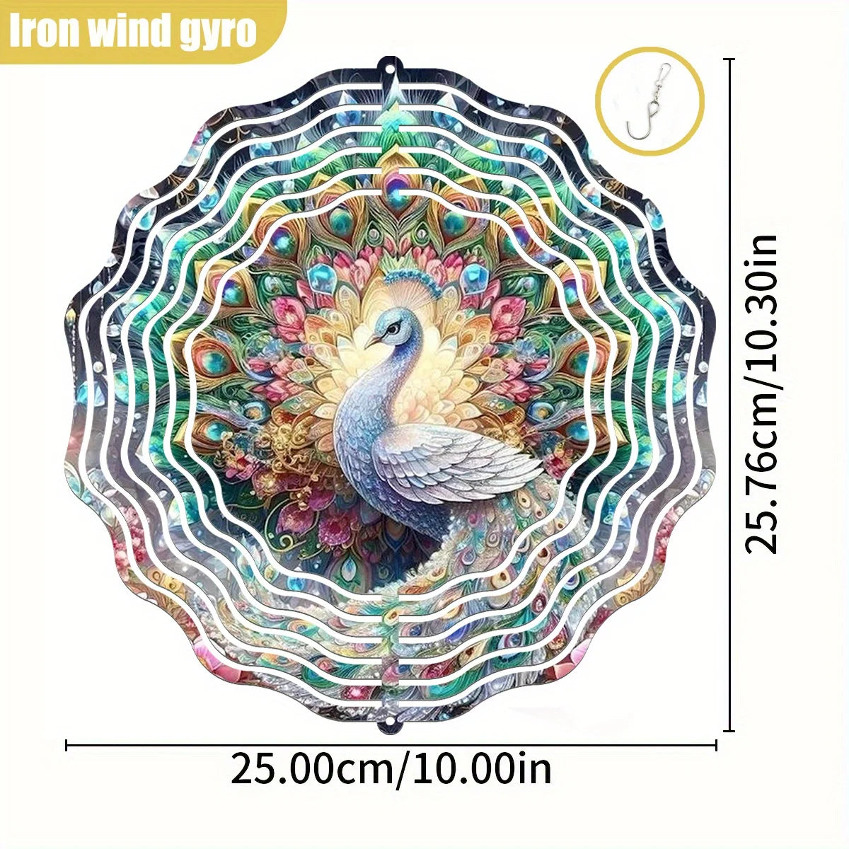 Peacock Flower Spinner Decoration