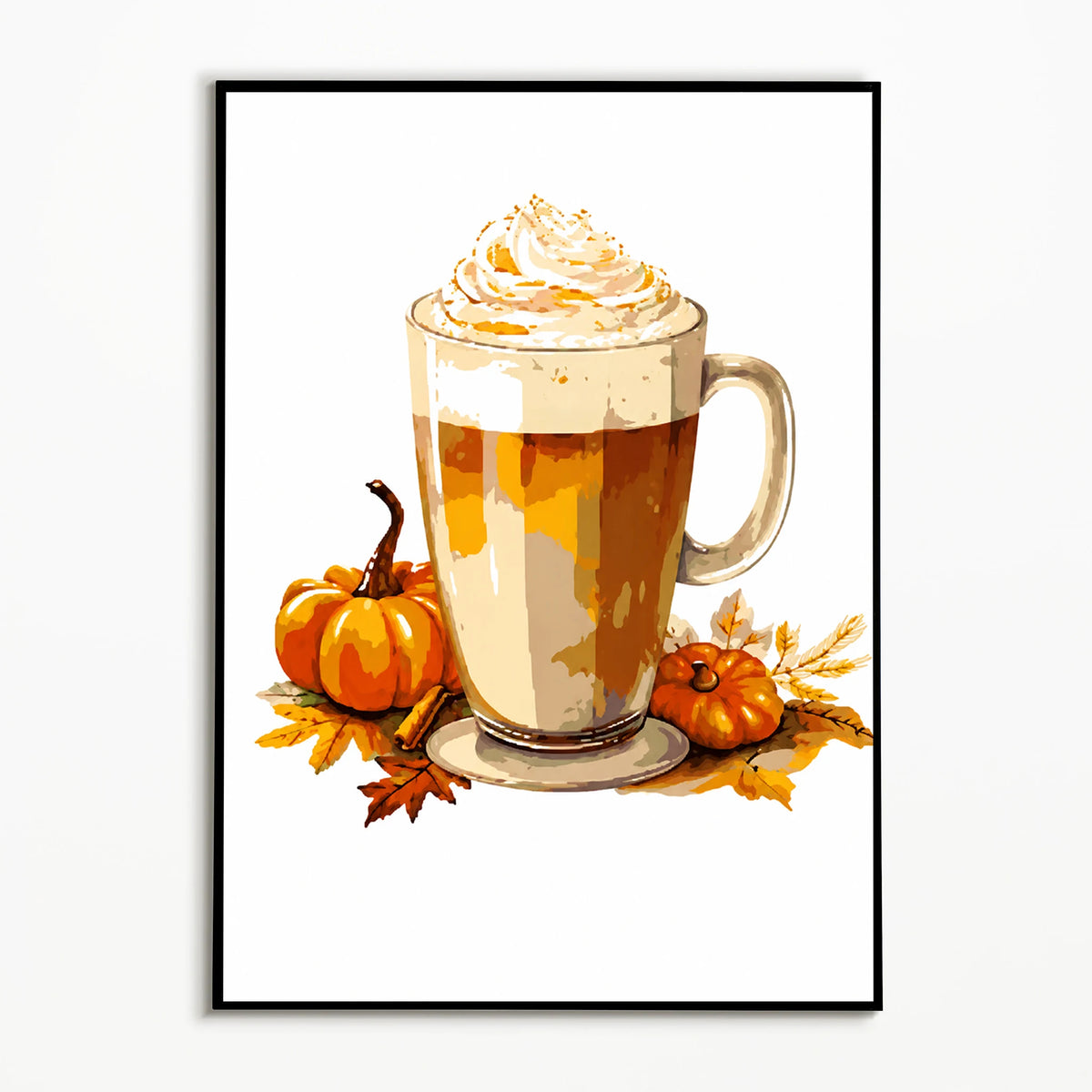 1PC Autumn Pumpkin Spice Latte Poster