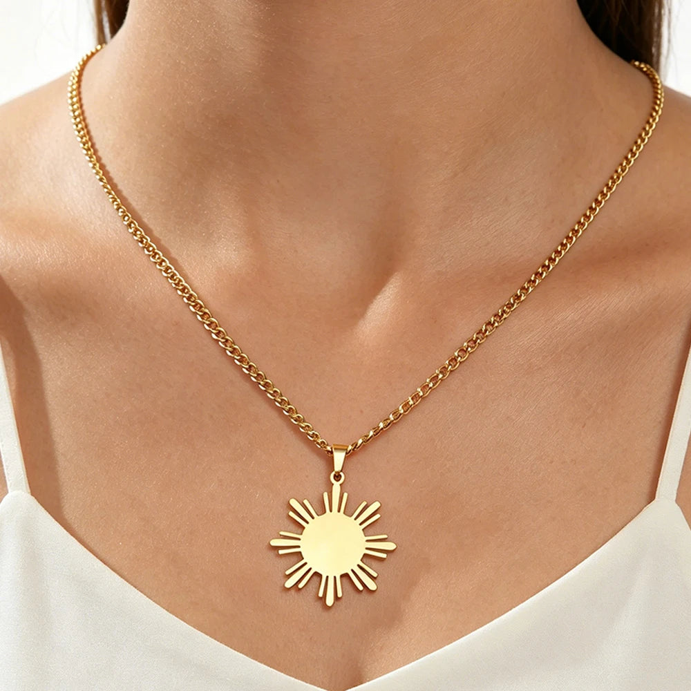 Sun Pendant Necklace