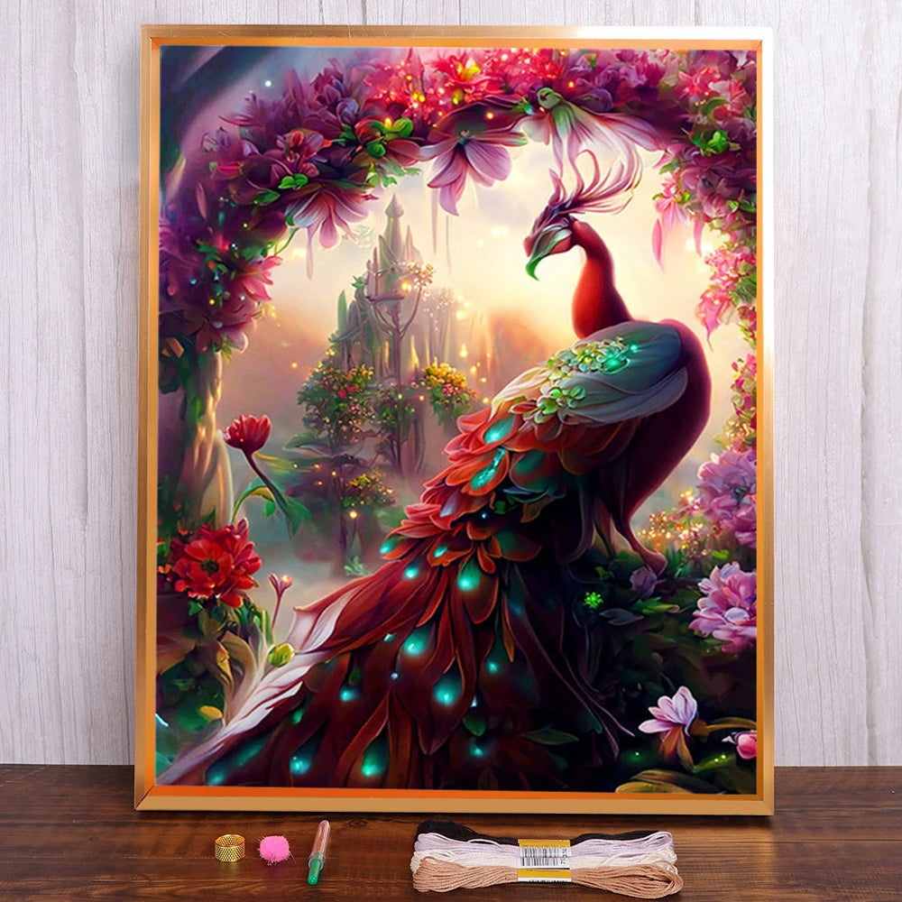 Peacock Cross Stitch Kit