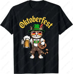 Funny Oktoberfest Cute Cat Pretzel Beer Funny Party Adults T-Shirt