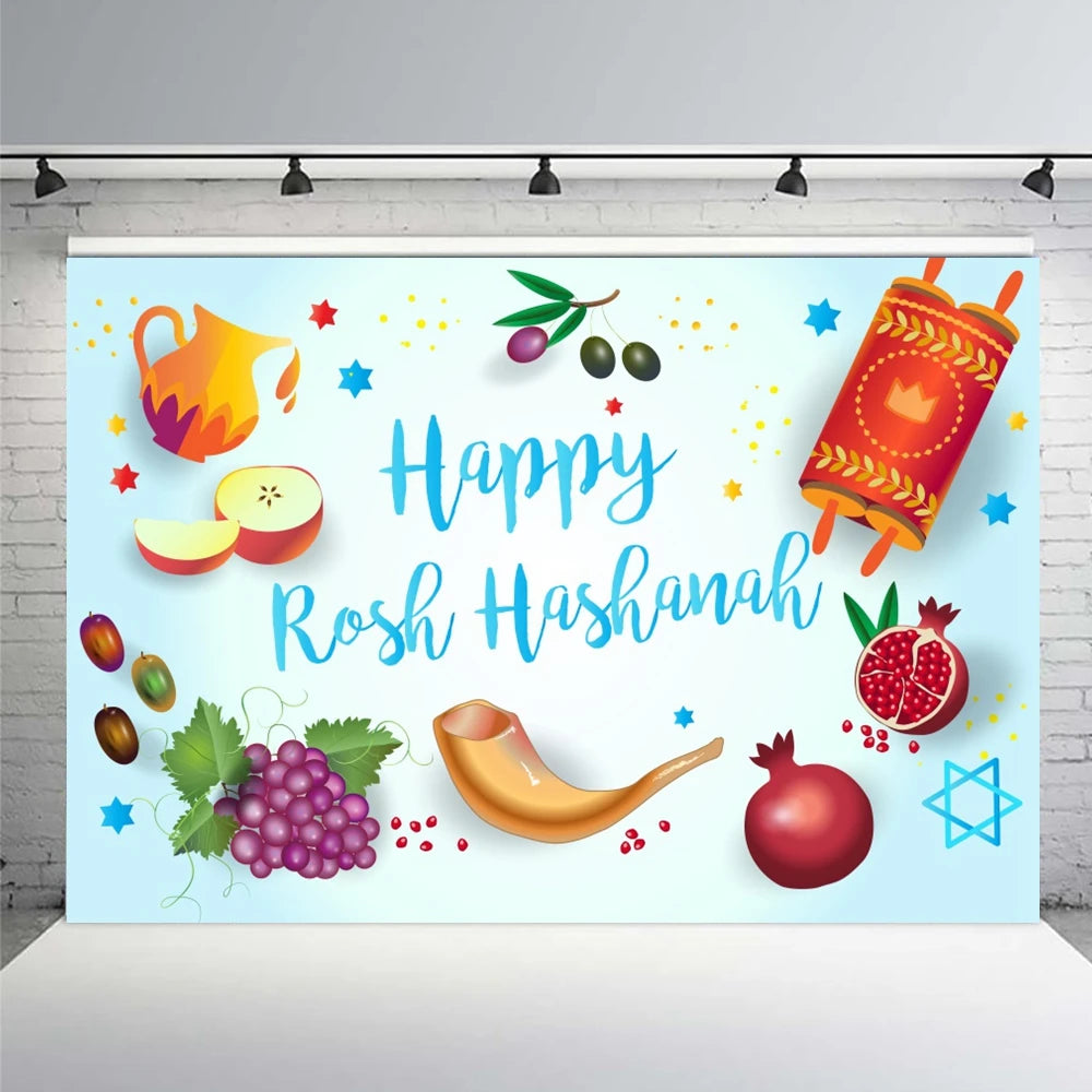 Happy Rosh Hashanah Photography Background Backdrop