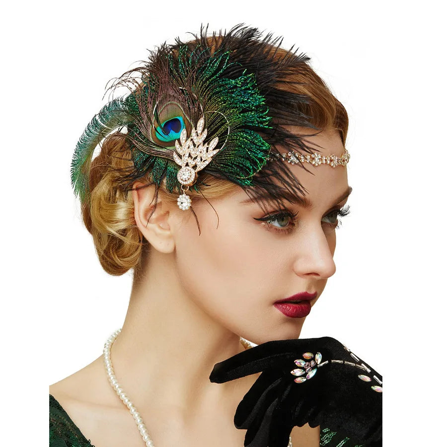 Peacock Feather Headband