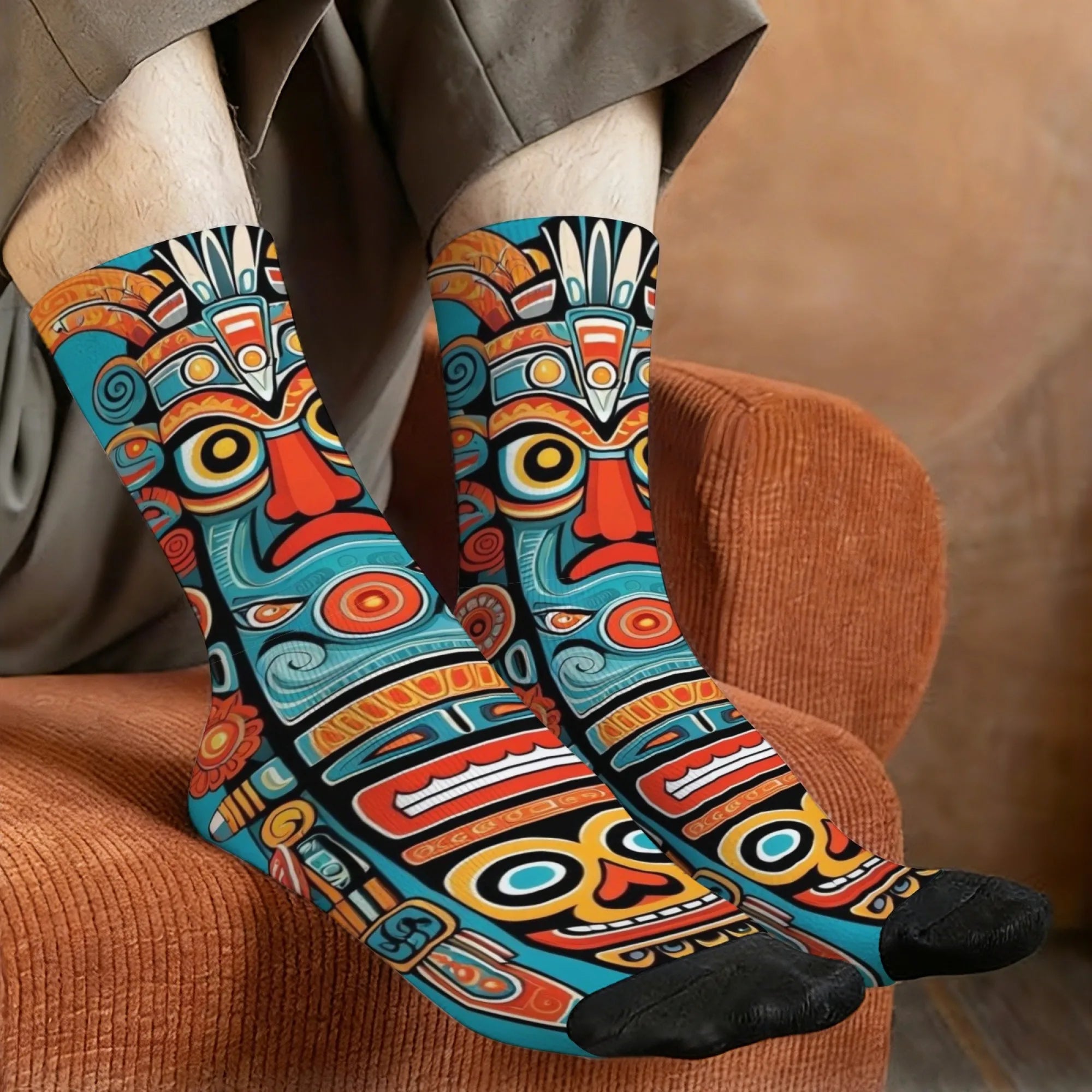 North American Indian Tribal Style Socks