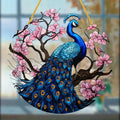 Colorful Peacock Sun Catcher-Indoor/Outdoor
