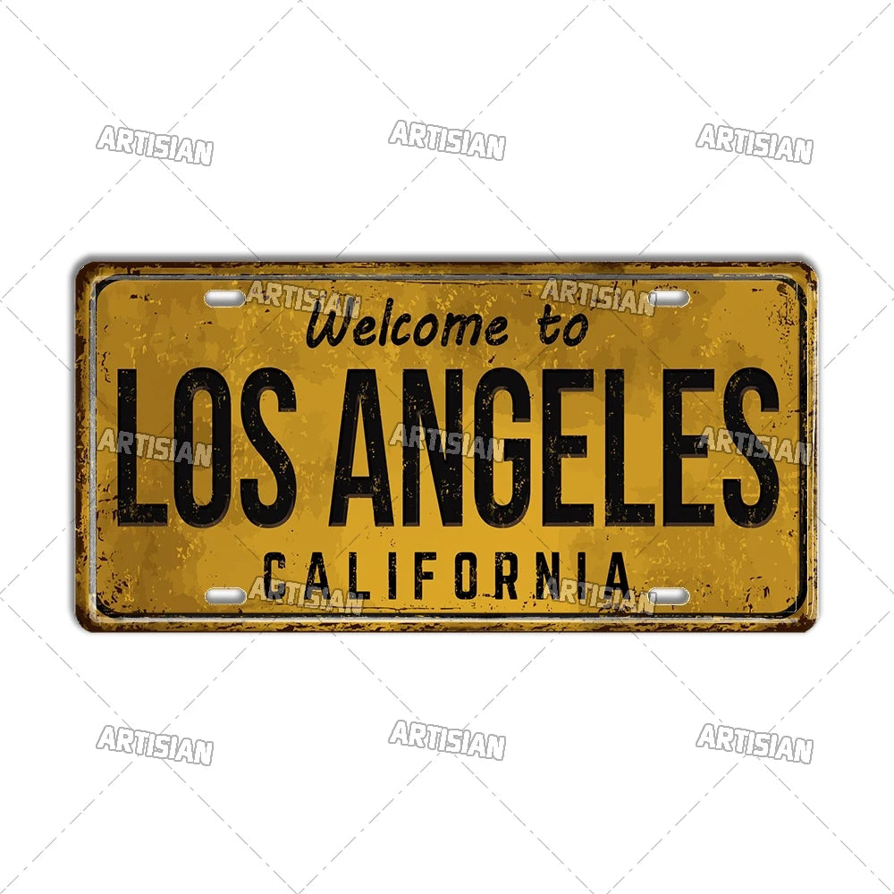Welcome To USA City Car Plate