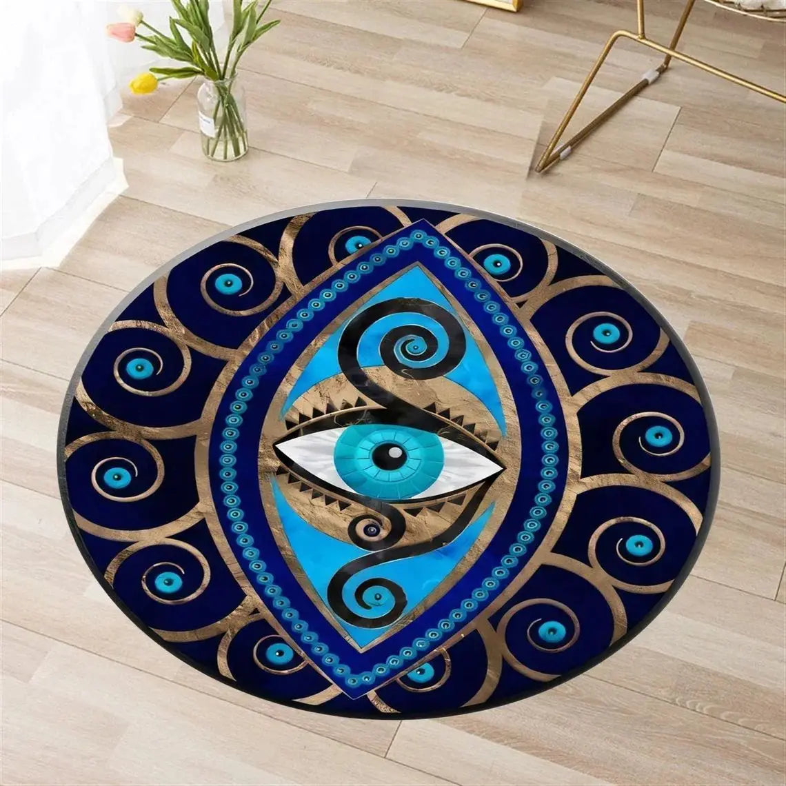 VIKAMA Nazar Protection Round Rug