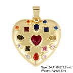 Gold Plated Handmade Colorful Star Of David Charms