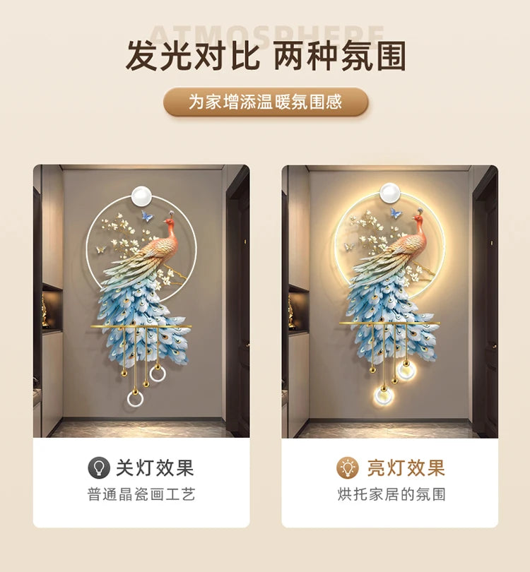 Modern Luxury Peacock Porch Light