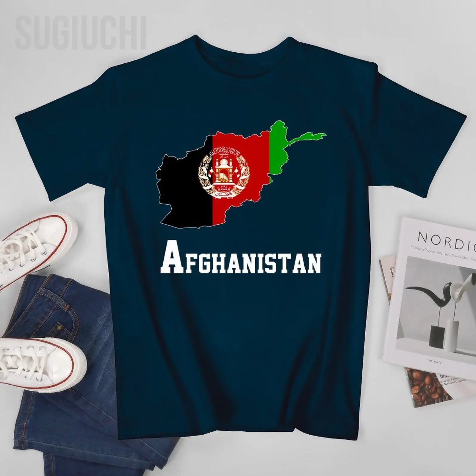 Men Afghan Country Map Tshirt