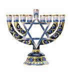 Blue Candlesticks for Hanukkah Menorah Candle Holder