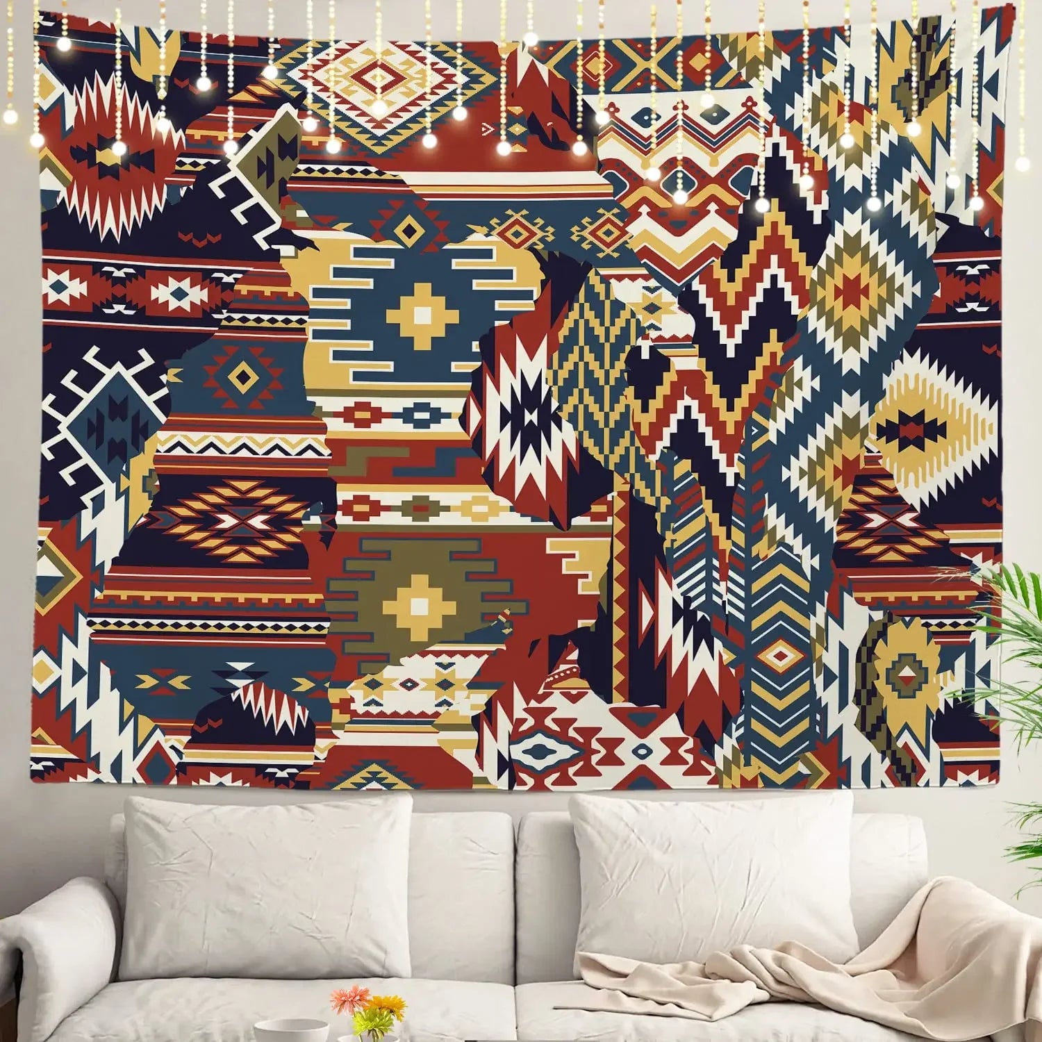 Native Tribal Navajo Vintage Tapestry Wall Hanging Decor