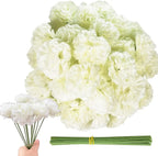 50Pcs Marigold Artificial Flowers for Day of The Dead, Diwali & Halloween Decor