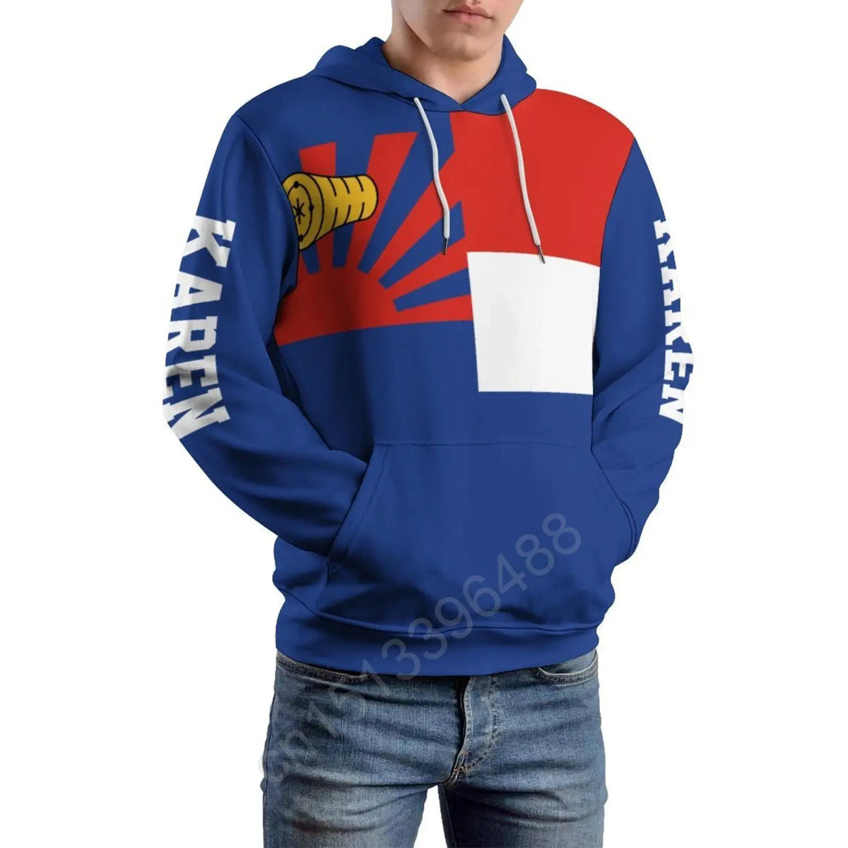 Karen Flag 3D Hoodie Polyester