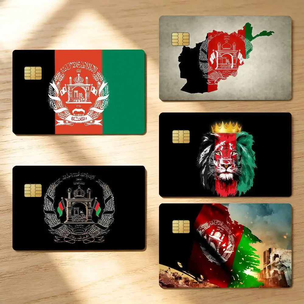 Afghanistan Flag Credit Skin Cover Card Stickers