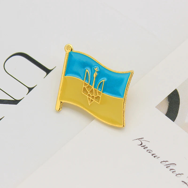 Ukraine Flag Map Pin