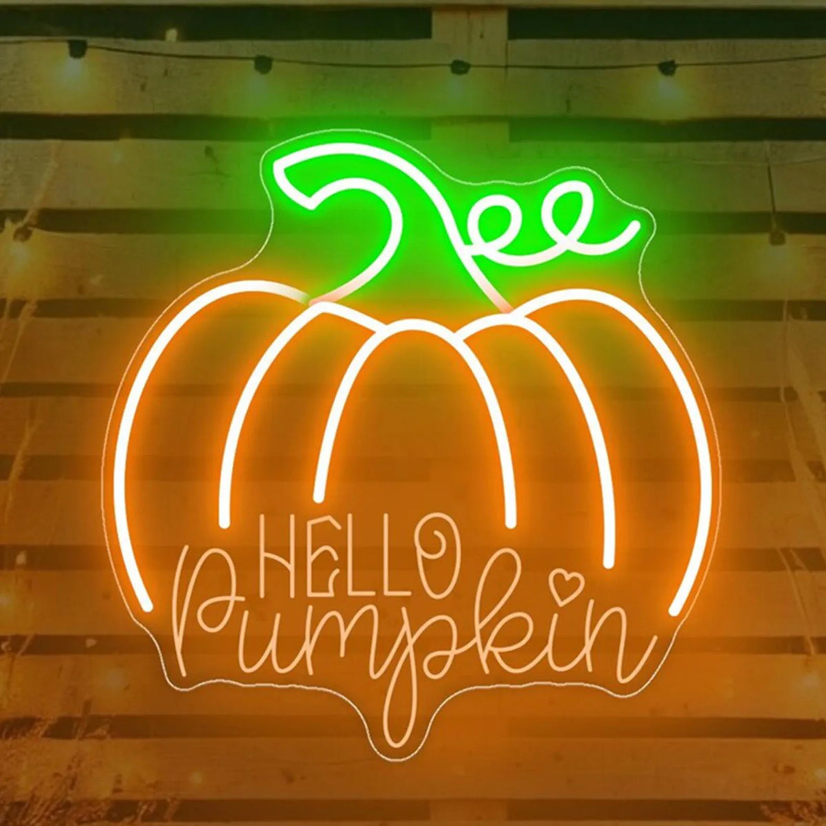 Hello Pumpkin Neon Sign Wall Decor