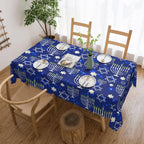 Jewish Happy Hanukkah Menorah rectangle Tablecloth