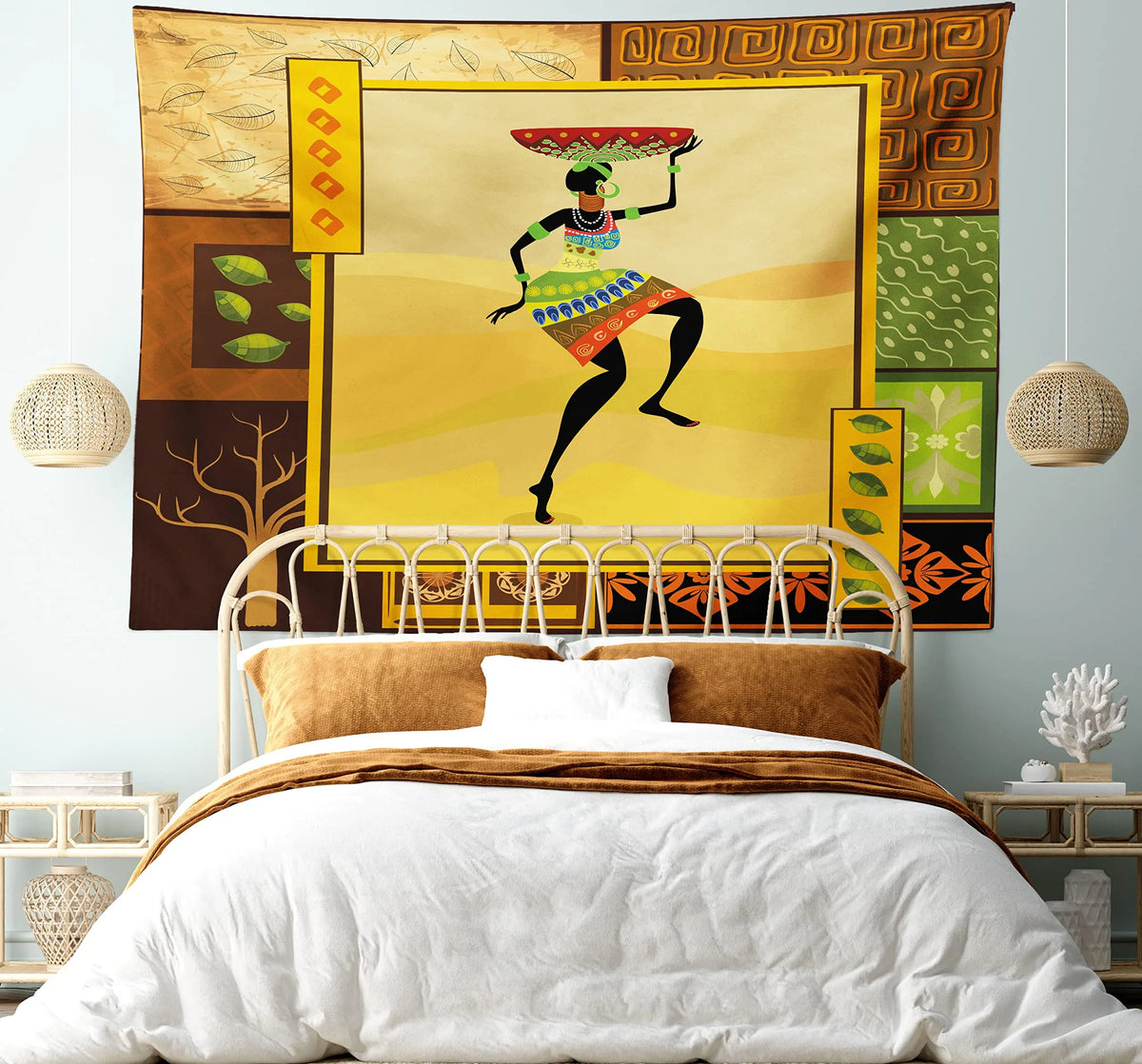 African Tapestry Wall Hanging Decor