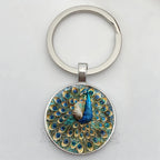 Beautiful Colorful Peacock Keychain