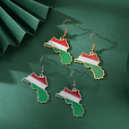 Women's Earrings Kurdistan Map Flag