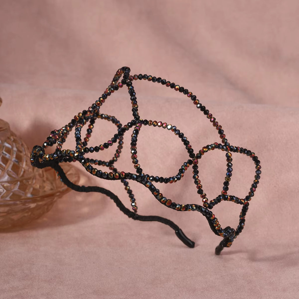 Colorful Middle East Arab Muslim Bead Headband Fashion Girls Headwear Hair Accessories Wholesale Mesh Headwear